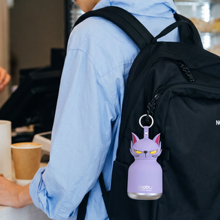Asobu Spookies Mini Bestie Phantom Cat Water Bottle Bag Charm