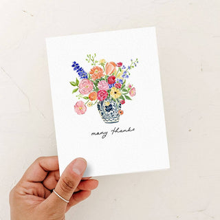 Many Thanks Greeting Card: White