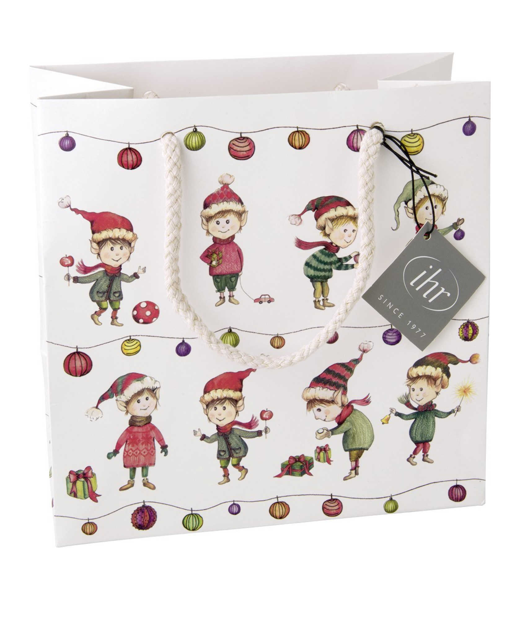 IHR Elves At Work Cream Gift Bag