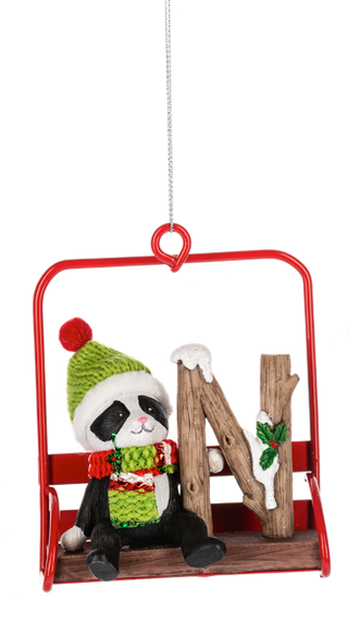 Ski Lift Monogram Ornament