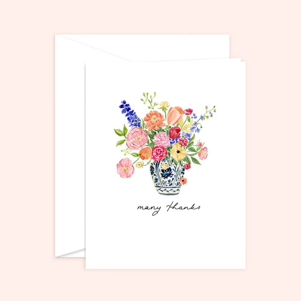 Many Thanks Greeting Card: White