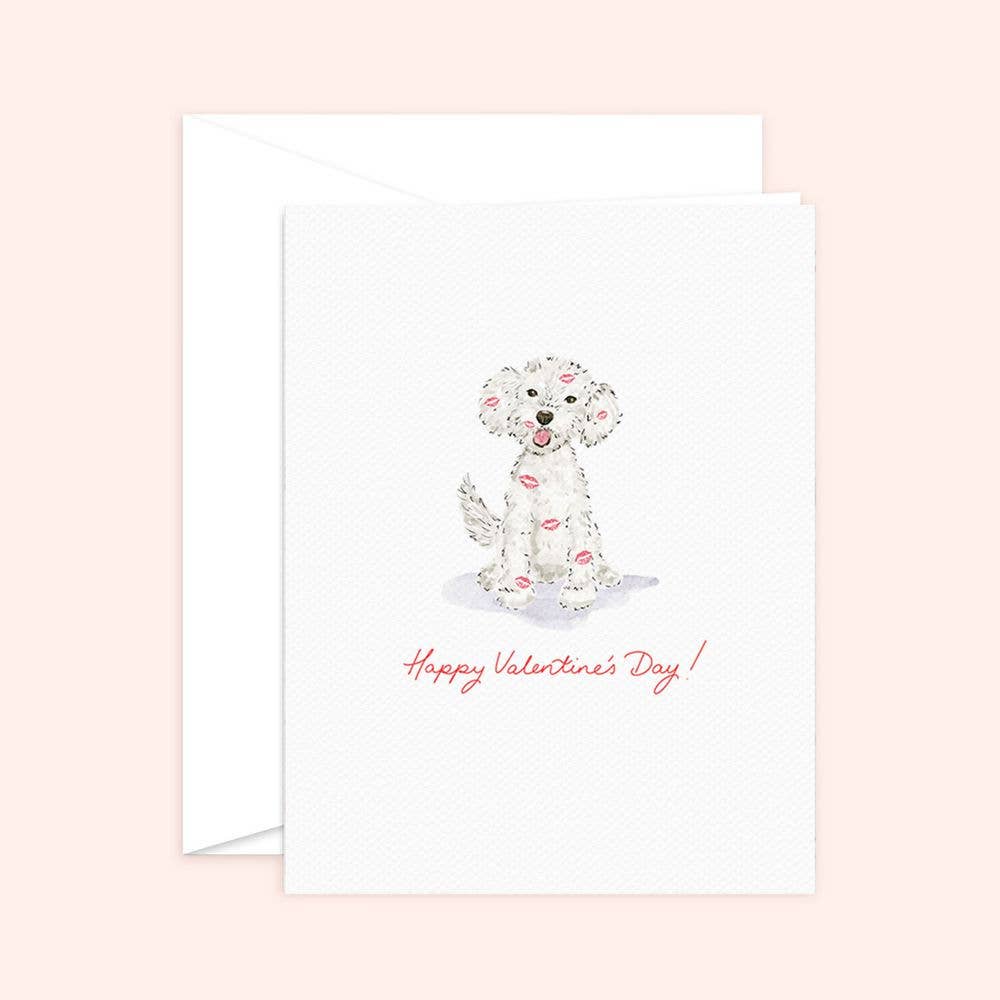 Puppy Kisses Valentine's Day Card Blank