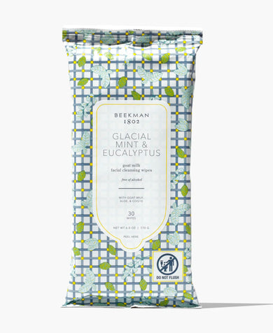 Beekman 1802 Glacial Mint & Eucalyptus Goat Milk Facial Cleansing Wipes