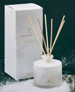 Thymes Frasier Fir Flocked Petite Reed Diffuser