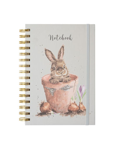 Wrendale Designs 'The Flower Pot' A5 Rabbit Spiral Bound Notebook