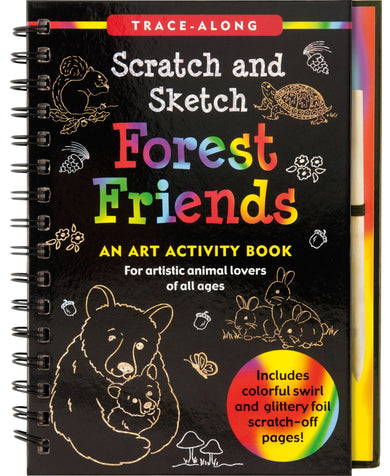 Peter Pauper Press Forest Friends Sketch and Scratch Art Book