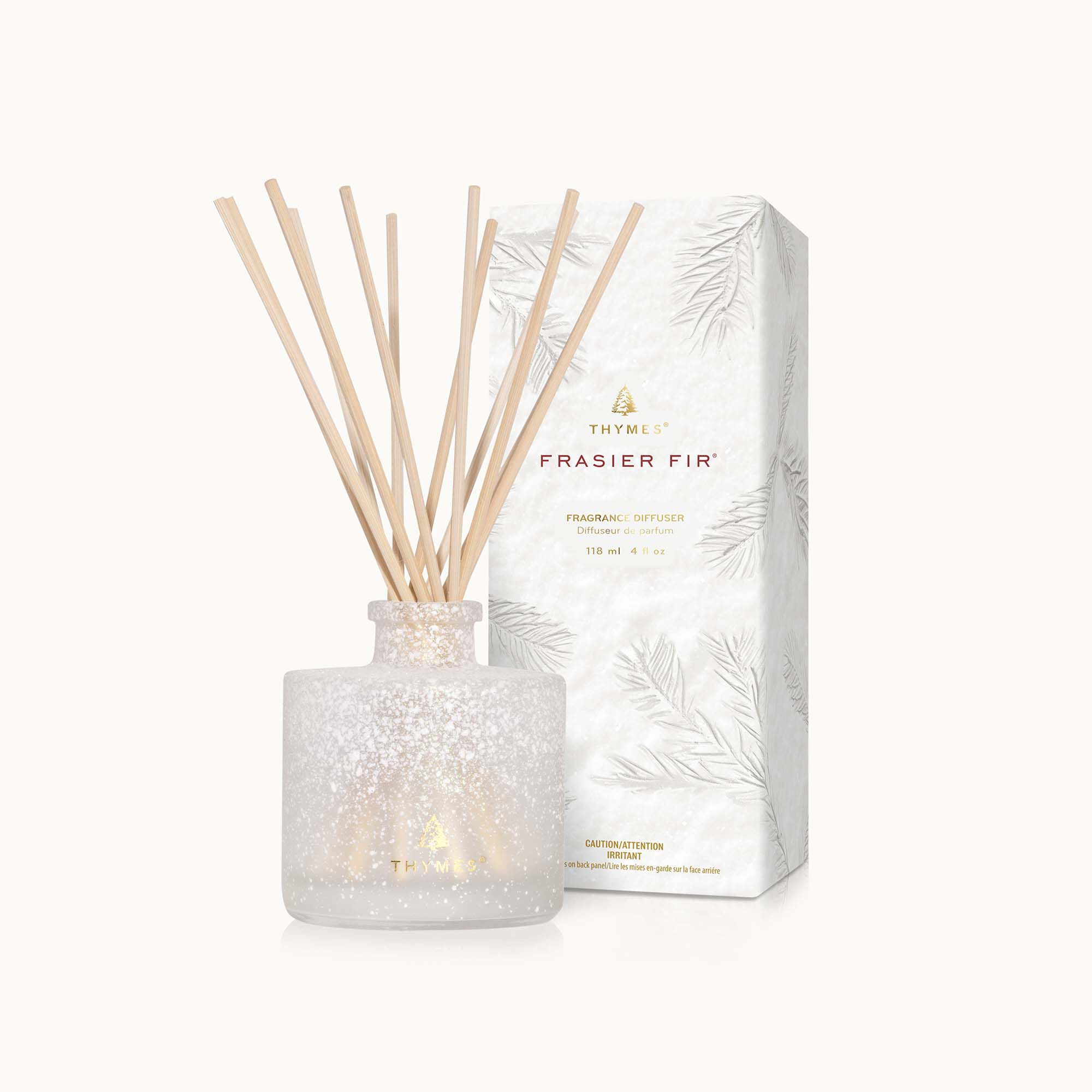 Thymes Frasier Fir Flocked Petite Reed Diffuser