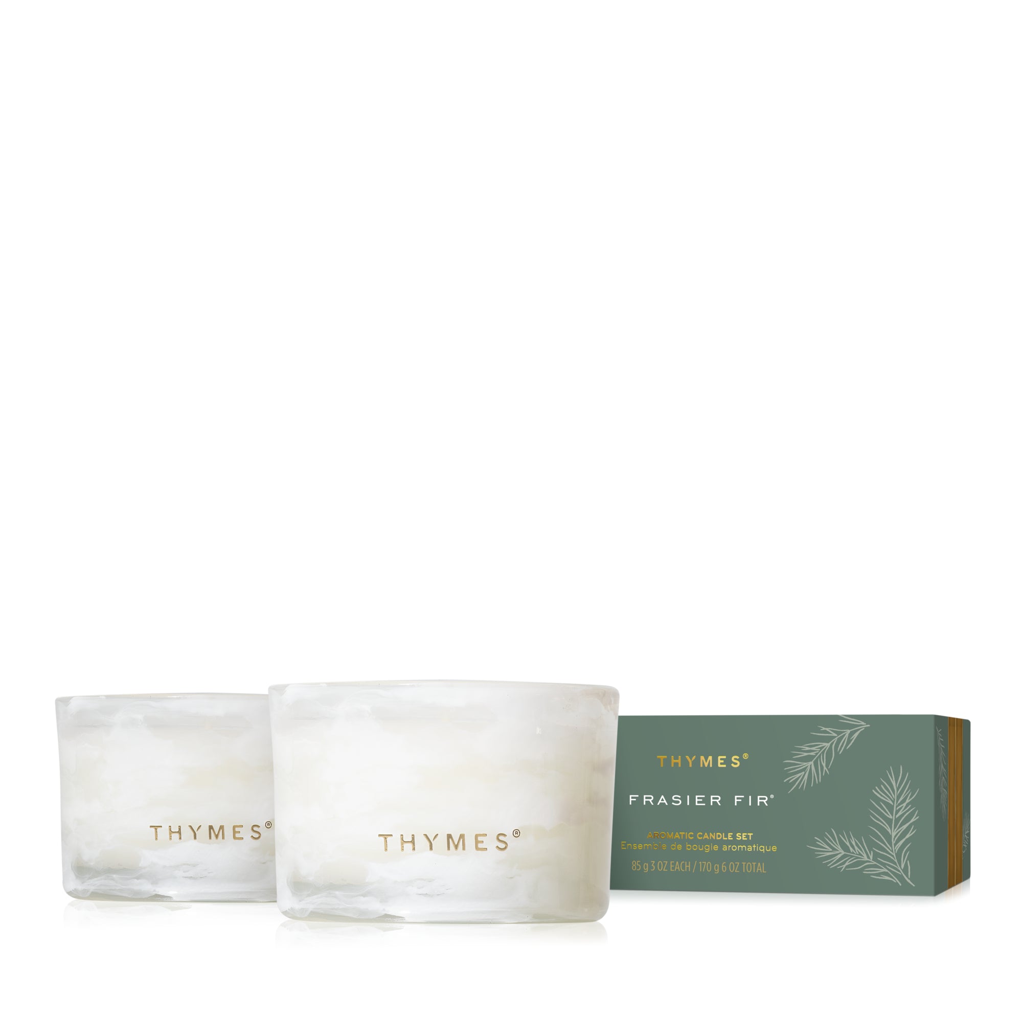 Thymes Frasier Fir Tidings Poured Candle Set
