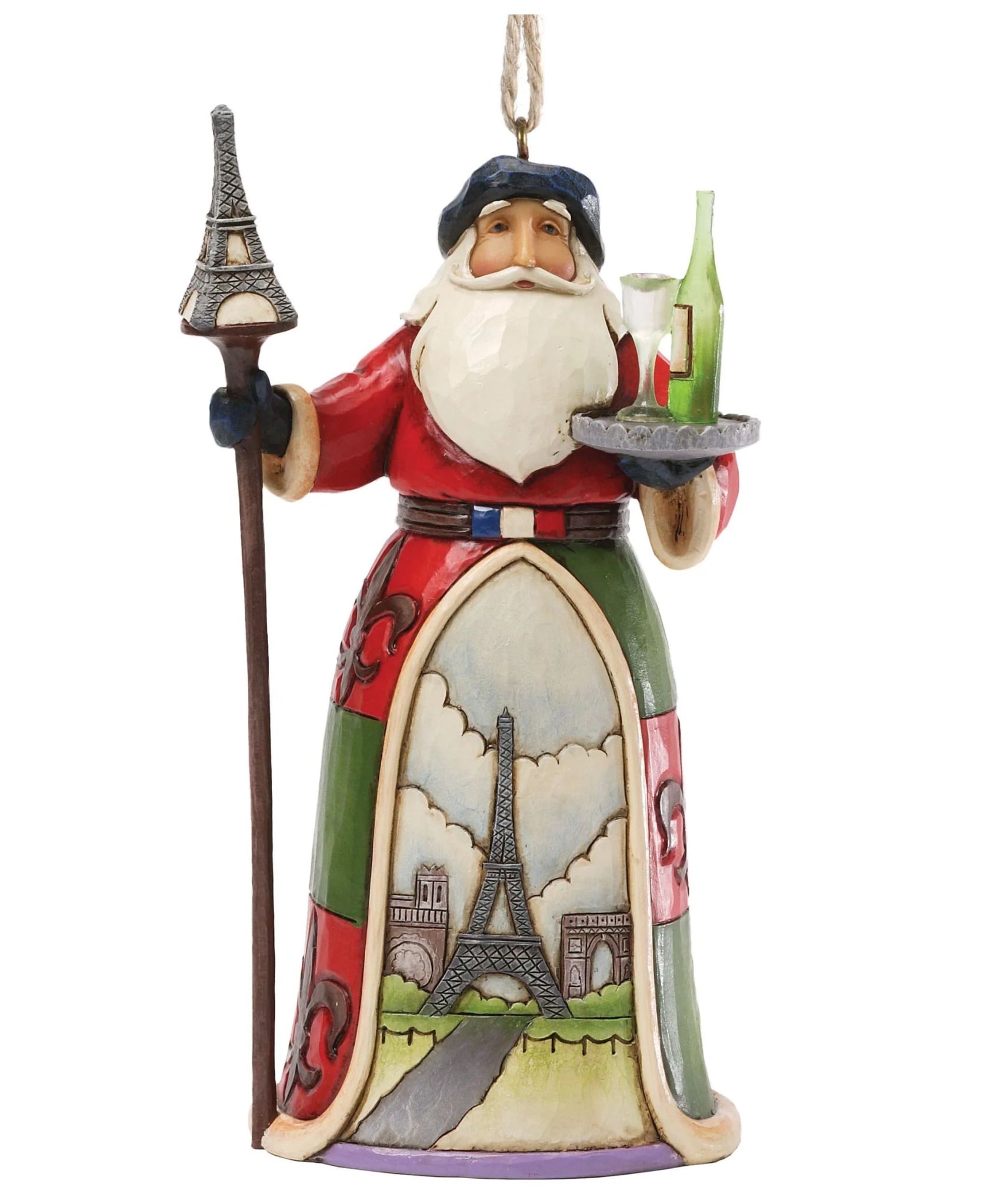 Jim Shore Santas Around the World: French Hanging Ornament