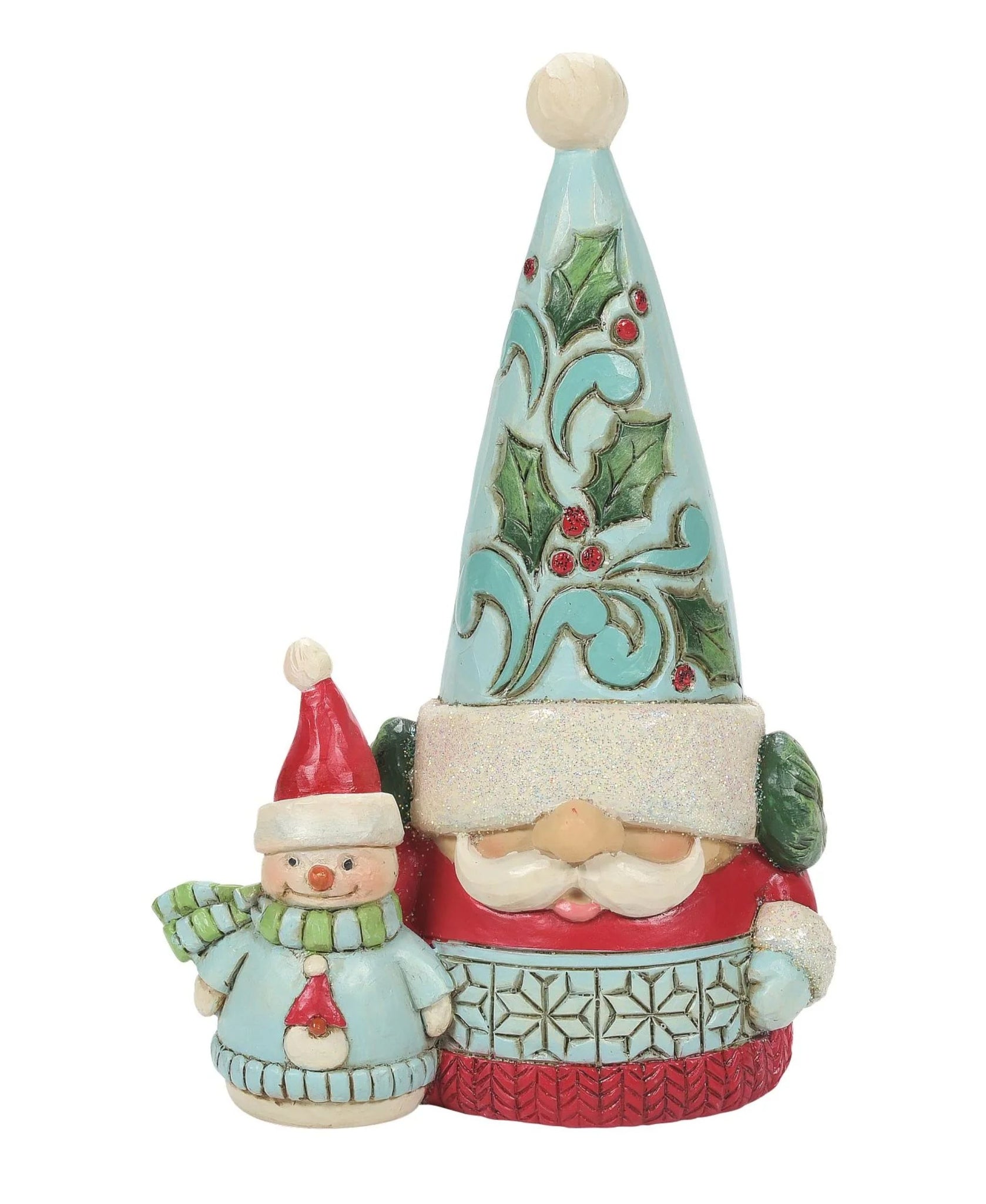 Jim Shore Gnomes: Gnomebody Like My Snowbuddy Gnome With Snowman