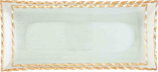 Gold Edge Glass Tray Set