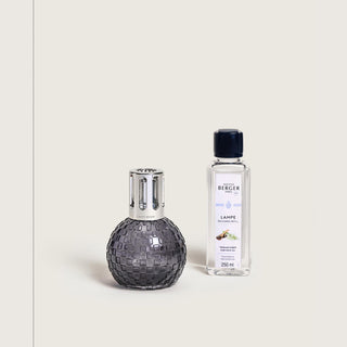 Lampe Berger Disco Grey Fragrance Lamp Gift Set with Pure White Tea