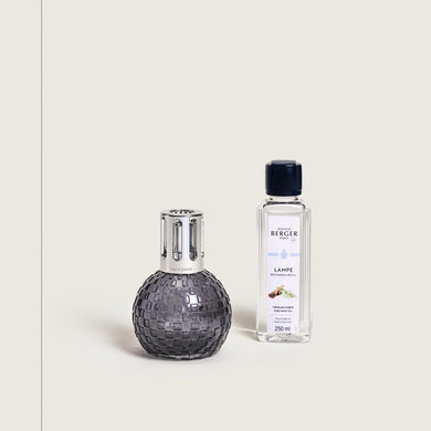 Lampe Berger Disco Grey Fragrance Lamp Gift Set with Pure White Tea