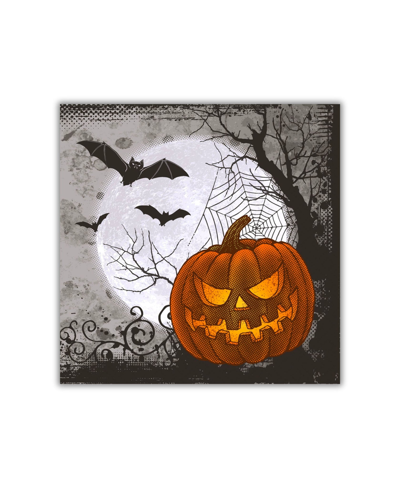 Old Country Design Halloween Time Luncheon Napkin