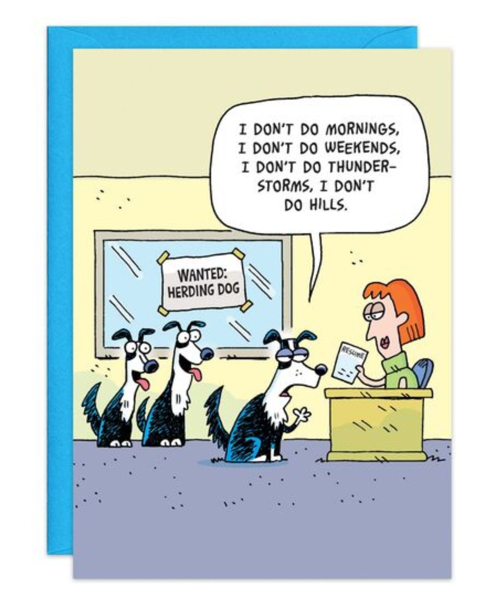 Oatmeal Studios Herding Dog Retirement Card