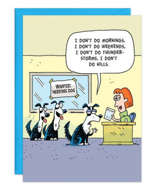 Oatmeal Studios Herding Dog Retirement Card