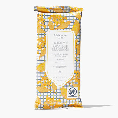 Beekman 1802 Honey & Orange Blossom Cleansing Face Wipes