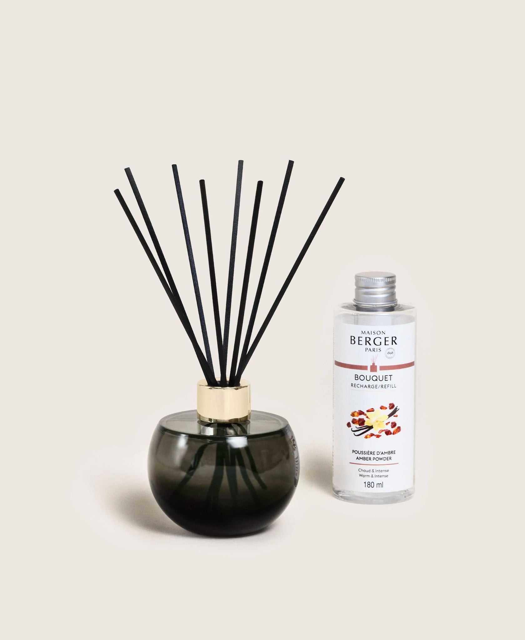 Holly Gray Reed Diffuser Amber Powder - Maison Berger