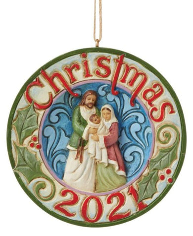 Jim Shore: Holy Family Dated 2021 Ornament