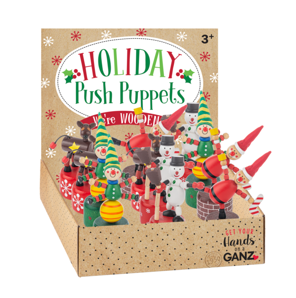 Ganz Holiday Wooden Push Puppets