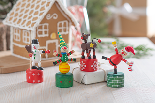 Ganz Holiday Wooden Push Puppets