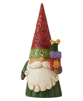 Jim Shore Gnomes: I'll Be Gnome For Christmas Gnome Holding Gifts