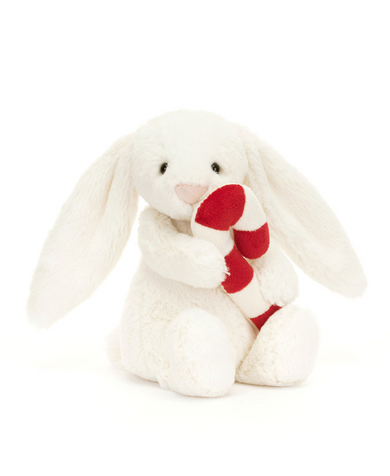 Jellycat Bashful Bunny With Candy Cane