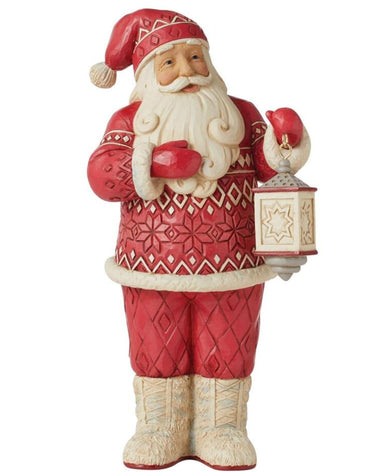 Jim Shore Nordic Noel: Bundled Up For A Cozy Christmas Jolly Santa Figure