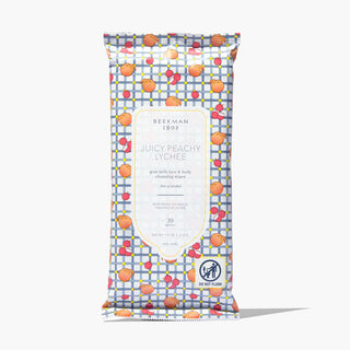 Beekman 1802 Juicy Peach Lychee Goat Milk Facial Cleansing Wipes