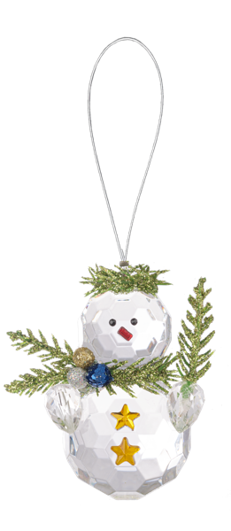 Teeny Mistletoe Snowman Ornaments - Blue