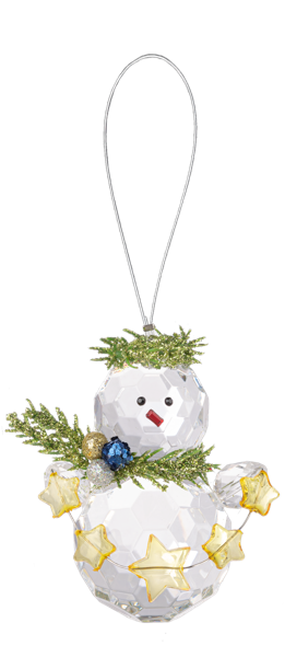 Teeny Mistletoe Snowman Ornaments - Blue