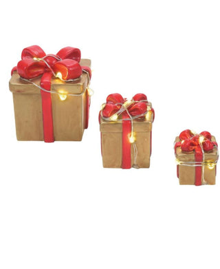 Department 56 Village Accessories Lit Festive Gift Boxes (Set of 3)