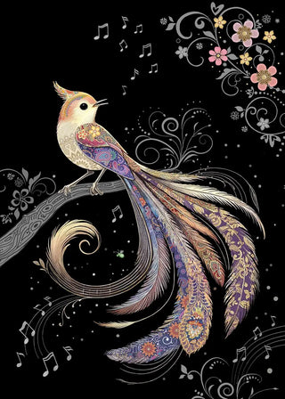 Bug Art Bird Card Blank