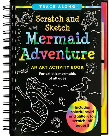 Peter Pauper Press Mermaid Adventure Sketch and Scratch Art Book