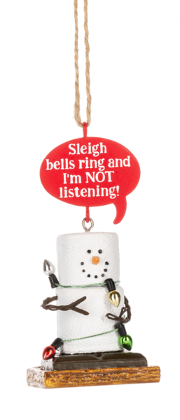 S'mores Funny Holiday Stress Ornaments