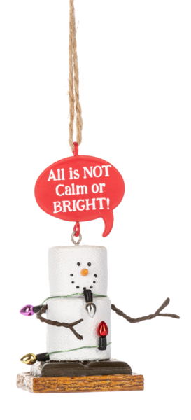 S'mores Funny Holiday Stress Ornaments