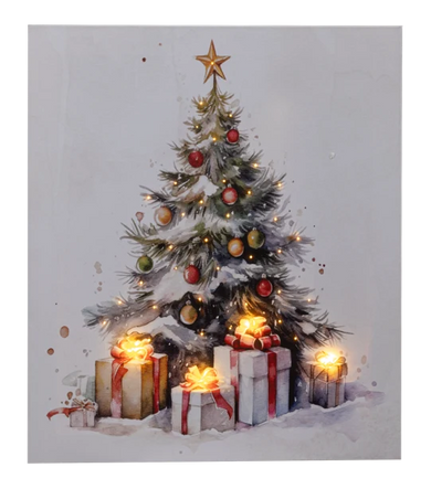 LED Light Up Christmas Tree Canvas