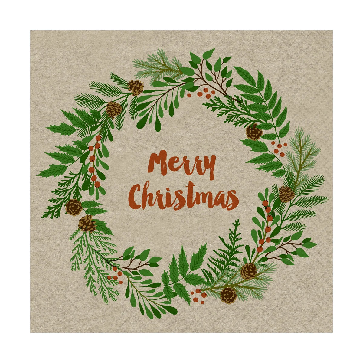 Berry Wreath Naturals Cocktail Napkins