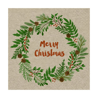 Berry Wreath Naturals Cocktail Napkins