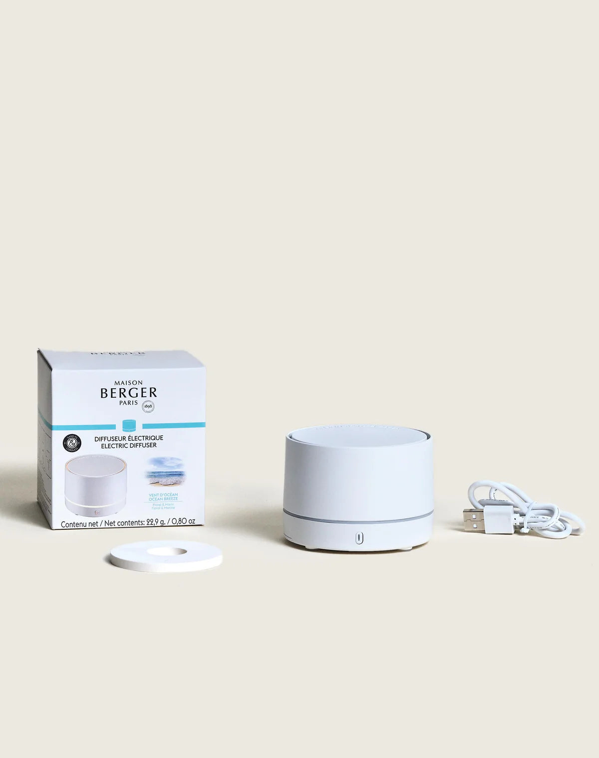 Nomad Electric Diffuser White Ocean Breeze - Maison Berger