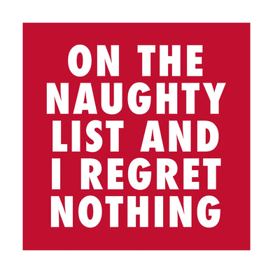 Regret Nothing Cocktail Napkin