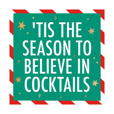 Believe In Cocktails Cocktail Napkin