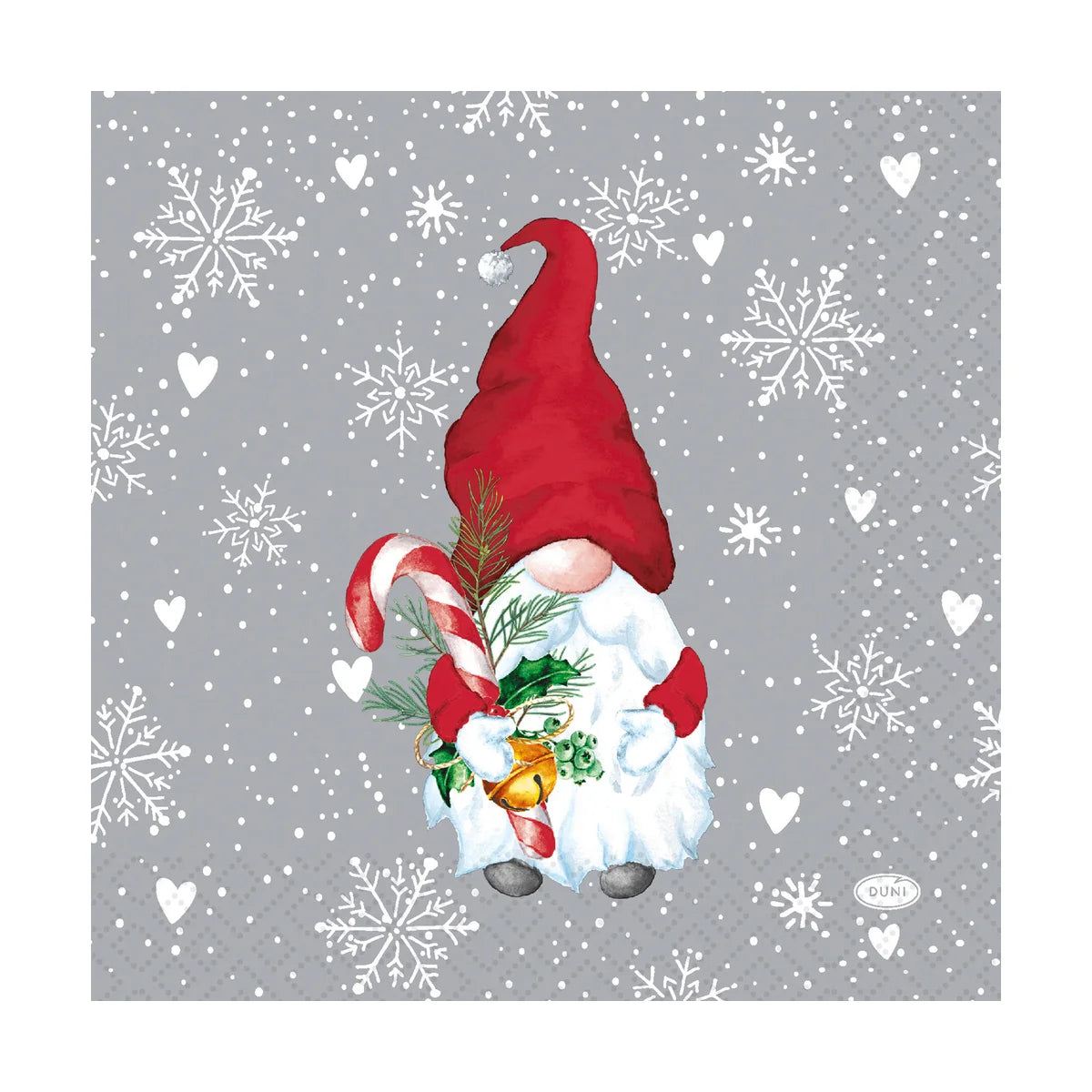 Winter Flakes Tomte Luncheon Napkin