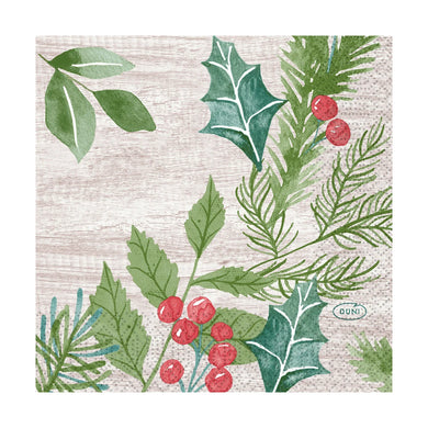 Winter Greenery Cocktail Napkins
