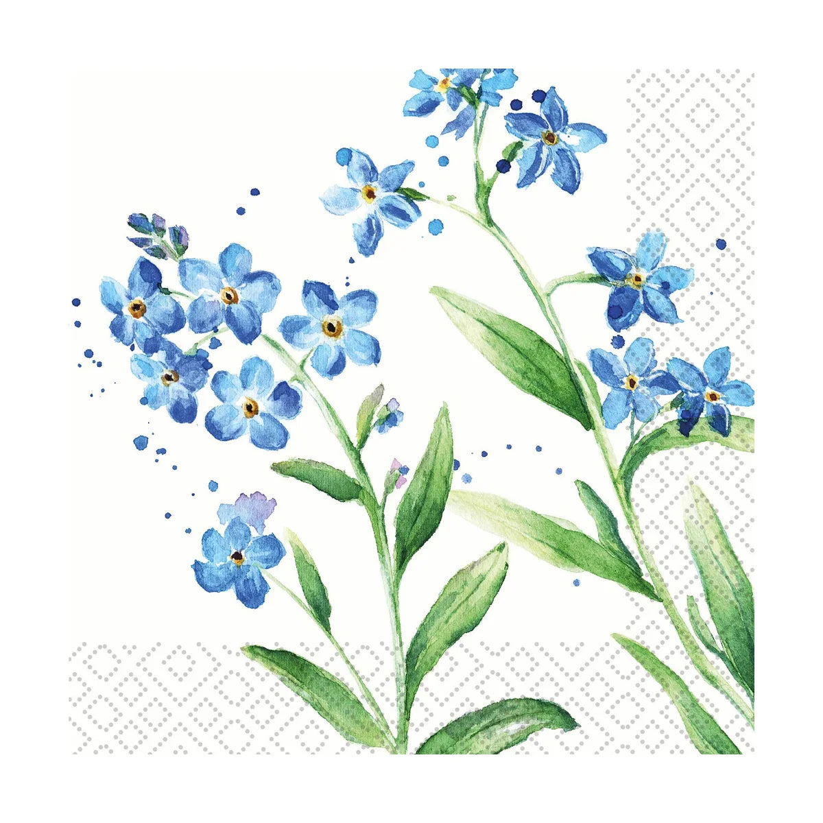 Azure Bloom Cocktail Napkin