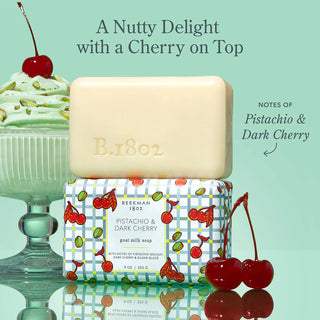 Beekman 1802 Pistachio & Dark Cherry Goat Milk Bar Soap