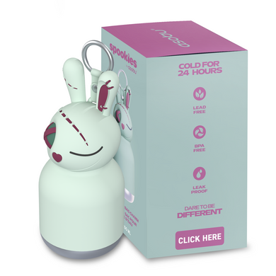 Asobu Spookies Mini Bestie Undead Bunny Water Bottle Bag Charm