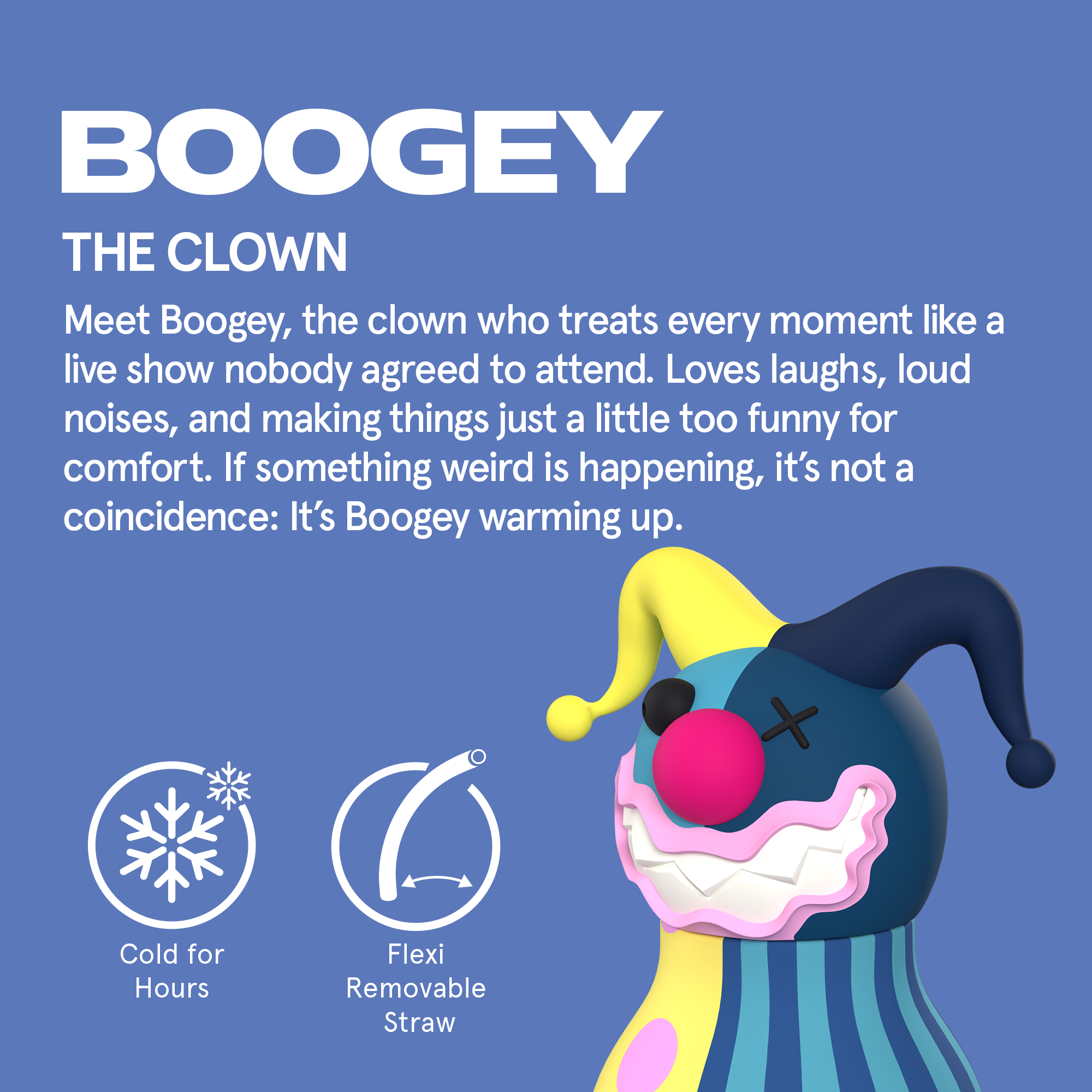 Asobu Spookies Bestie Clown Water Bottle