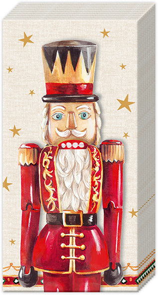 IHR Nutcracker Figure Cream Red Pocket Tissues