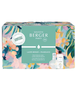 Maison Berger Limited Edition Gift Set: White Molecule Lamp and Pure White Tea